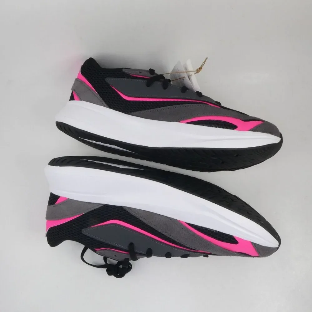 Adidas Kids US 7 Lightblaze Trainers Black/Pink JR1299 Lowtop Sneakers